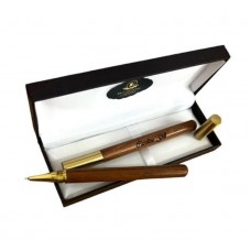 Personalised Gold and Wood Engraved Pen Gift